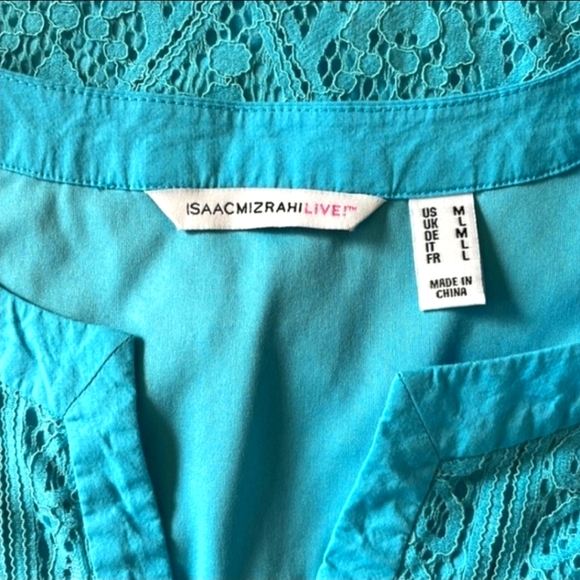 Beautiful Lace Tunic Style Blouse Size Medium - Picture 6 of 10